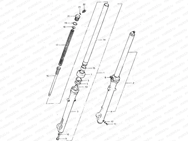 49 - FRONT FORK (MODEL D)