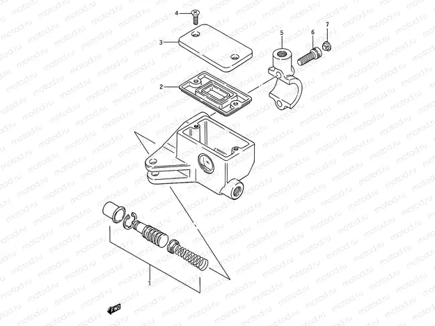 49 - FRONT MASTER CYLINDER (MODEL H/J)