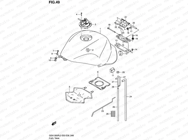 49 - FUEL TANK (GSX1300RL2 E03)