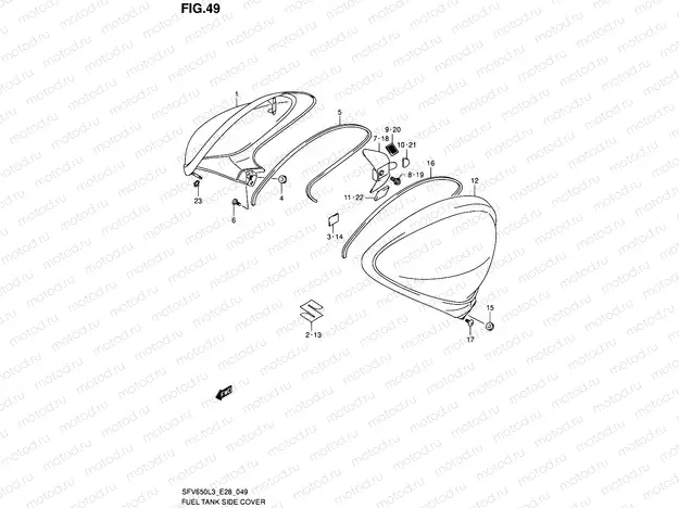 49 - FUEL TANK SIDE COVER