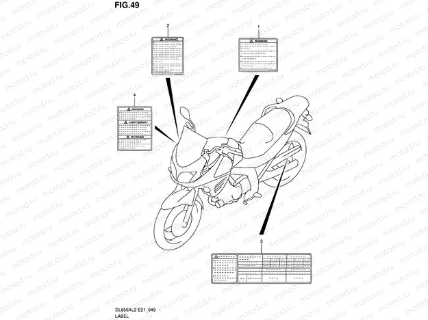 49 - LABEL (DL650AL2 E21)