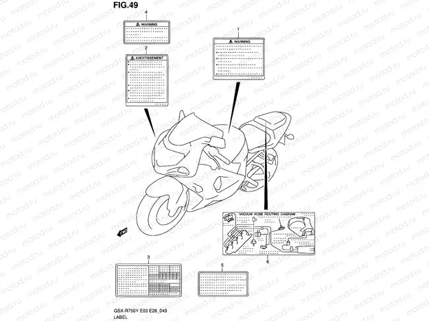 49 - LABEL (MODEL Y/K1)