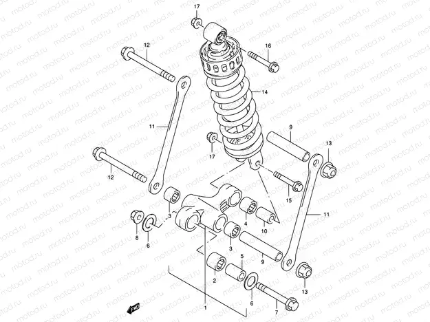 49 - REAR CUSHION LEVER (GSX-R400RL/RM/RN/RP/RR)
