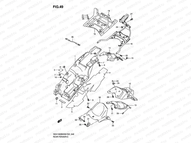 49 - REAR FENDER