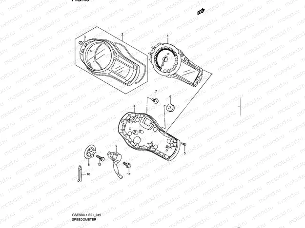 49 - SPEEDOMETER (GSF650SUAL1 E21)