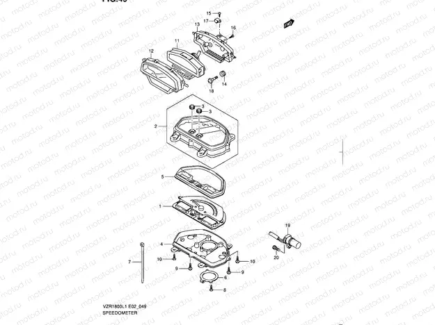 49 - SPEEDOMETER (VZR1800L1 E24)