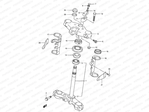 49 - STEERING STEM (SV650X/UX/Y/UY)