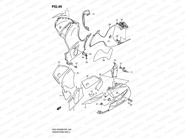 49 - UNDER COWLING (MODEL K8)