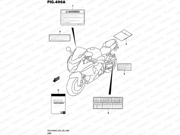 496A - LABEL (GSX-R1000L5 E03)