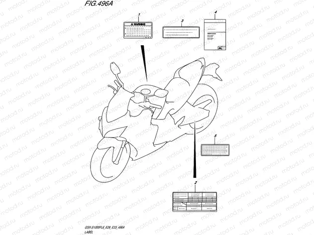 496A - LABEL (GSX-S1000FL6 E33)