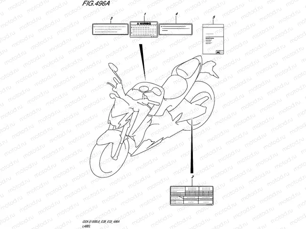 496A - LABEL (GSX-S1000L6 E33)