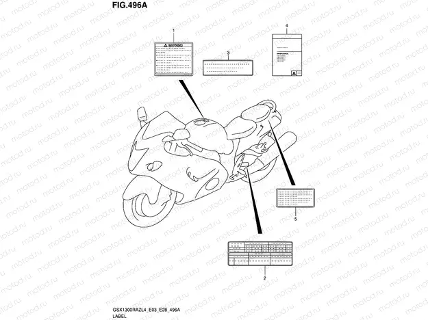 496A - LABEL (GSX1300RAZL4 E03)