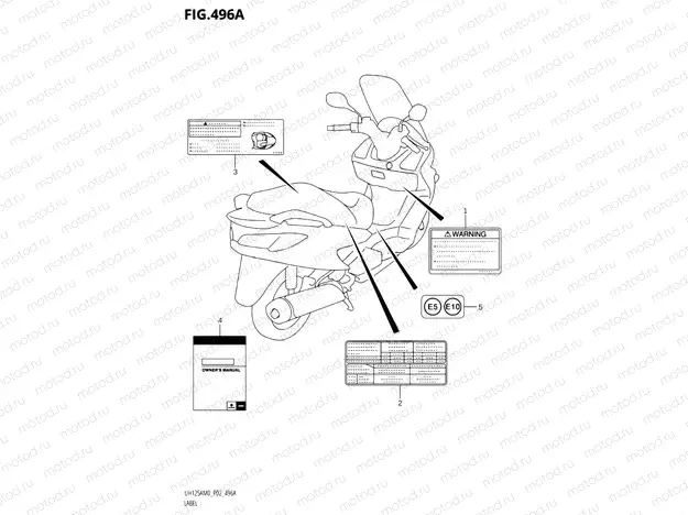 496A - LABEL (UH125AM0 P02)