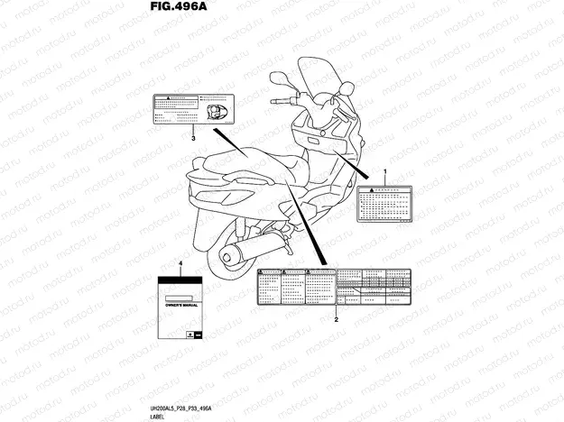 496A - LABEL (UH200AL5 P28)
