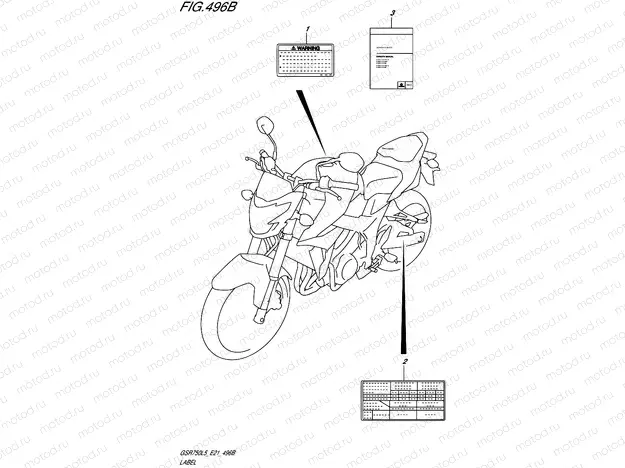 496B - LABEL (GSR750UEL5 E21)