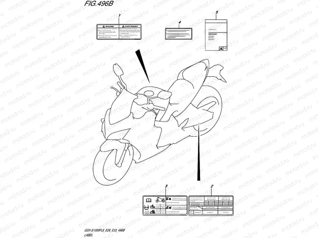 496B - LABEL (GSX-S1000FAL6 E28)