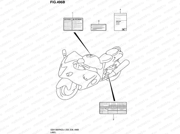496B - LABEL (GSX1300RAZL4 E28)