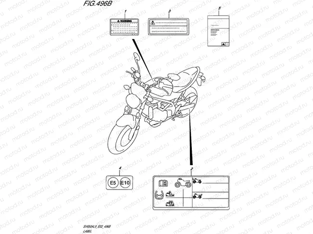 496B - LABEL (SV650AL9 E19)