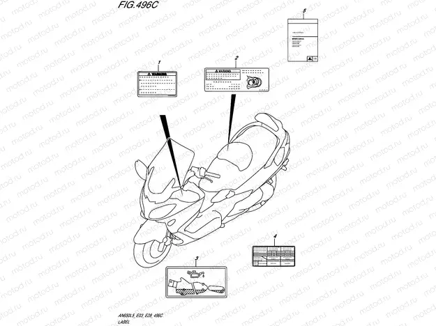 496C - LABEL (AN650ZL5 E28)