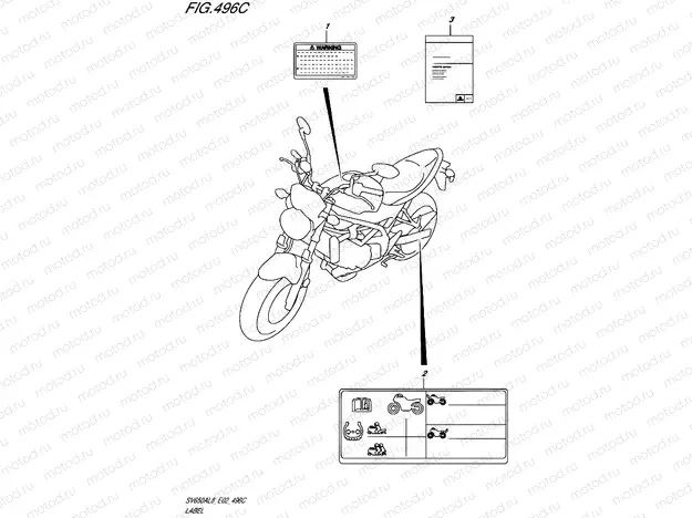 496C - LABEL (SV650AUL8 E02)