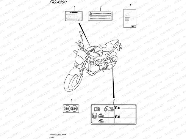 496H - LABEL (SV650XAUL9 E19)