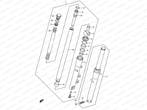 49A - FRONT DAMPER (MODEL K5/K6/K7/K8)