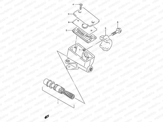 49A - FRONT MASTER CYLINDER (MODEL K/L/M/N/P/R/S/T)
