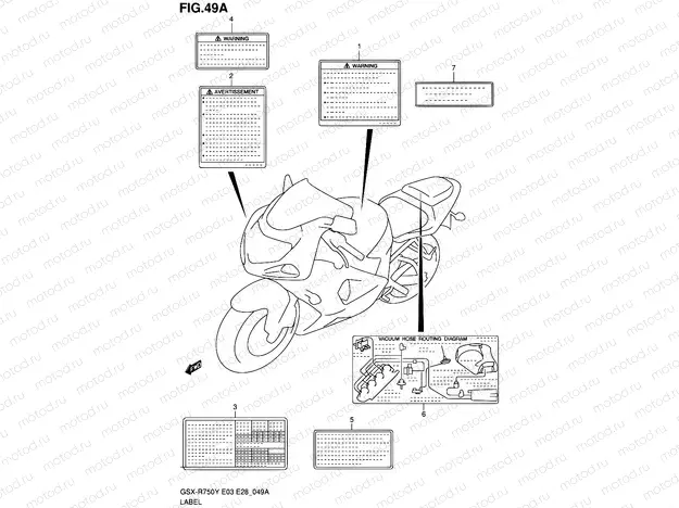 49A - LABEL (MODEL K2/K3)
