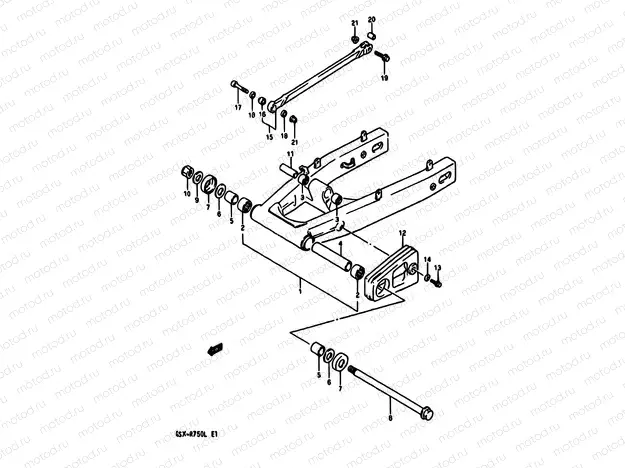 49A - REAR SWINGING ARM (MODEL L)