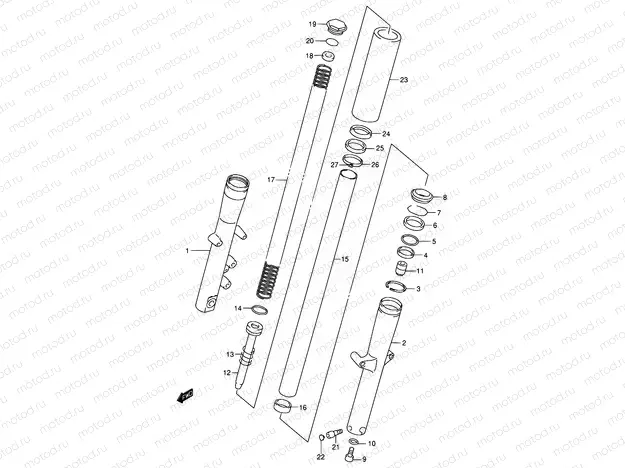 49B - FRONT DAMPER (MODEL Y P37)