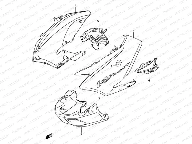 49B - SIDE COWLING (MODEL K4/K5)
