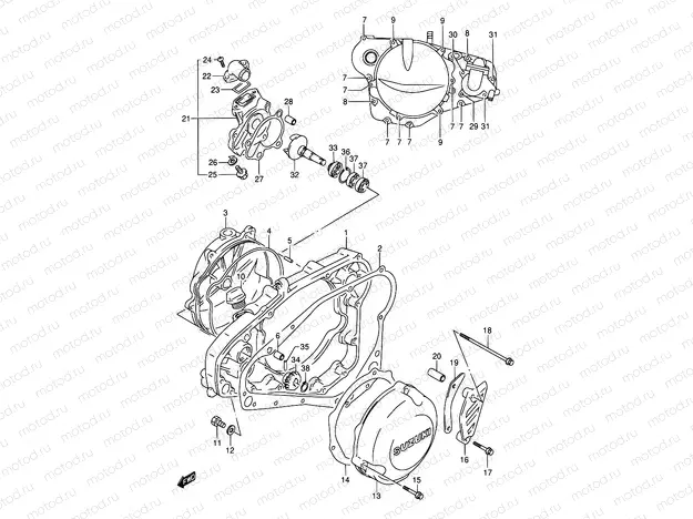 4A - CRANKCASE COVER (MODEL L/M/N/S/T)