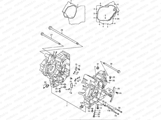 4A - CRANKCASE (MODEL K1/K2)