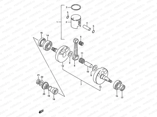 4A - CRANKSHAFT (MODEL J)