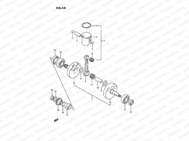 4B - CRANKSHAFT (MODEL K)