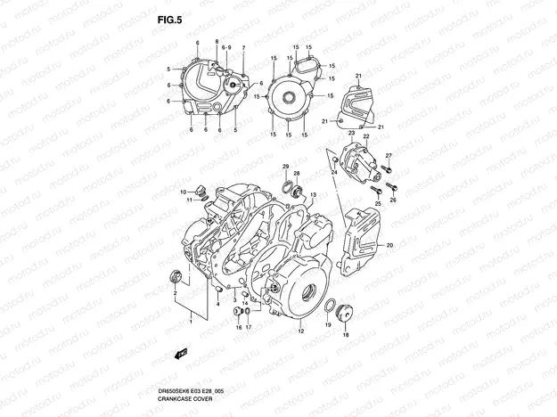 5 - CRANKCASE COVER