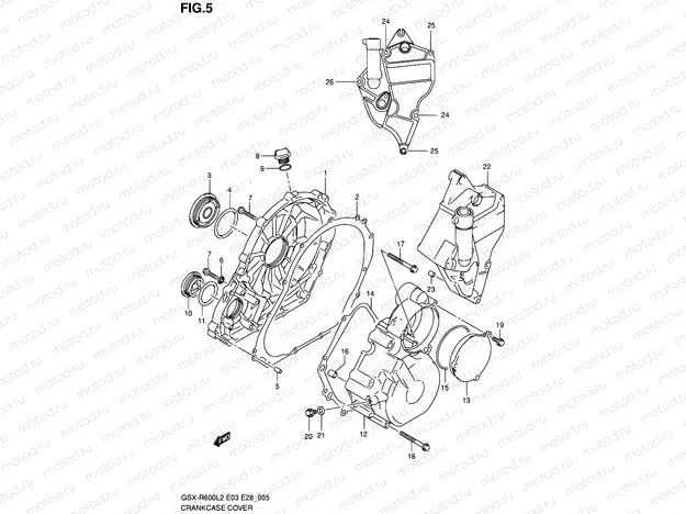5 - CRANKCASE COVER
