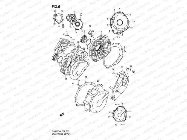 5 - CRANKCASE COVER