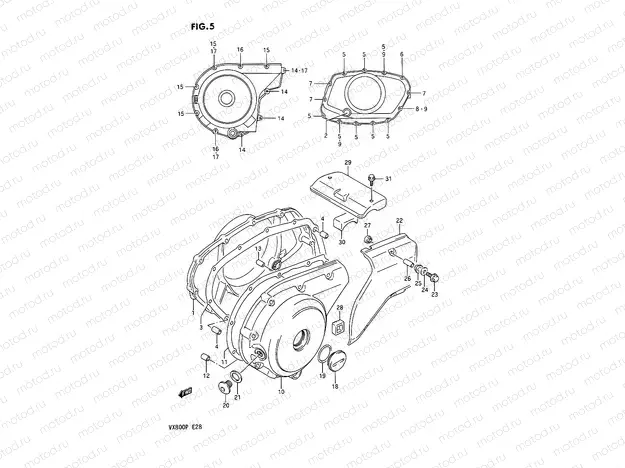 5 - CRANKCASE COVER
