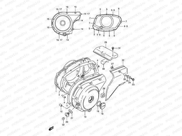5 - CRANKCASE COVER