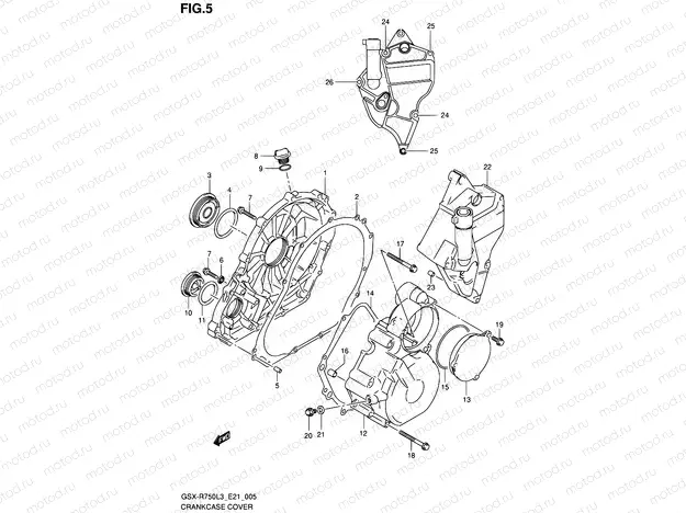 5 - CRANKCASE COVER