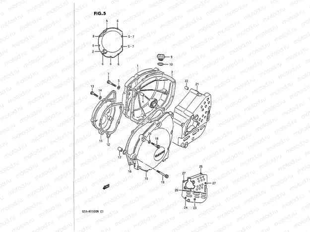 5 - CRANKCASE COVER