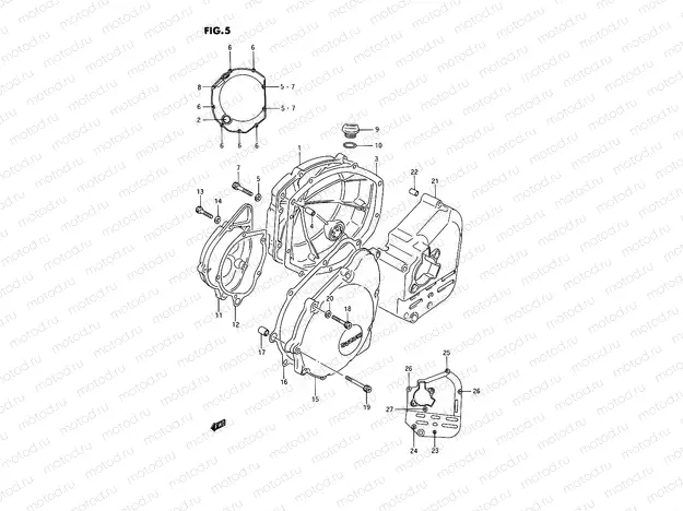 5 - CRANKCASE COVER