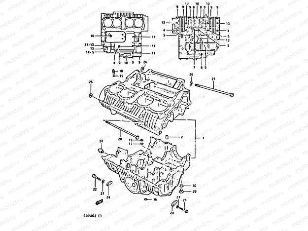 5 - CRANKCASE (~E.NO.122595)