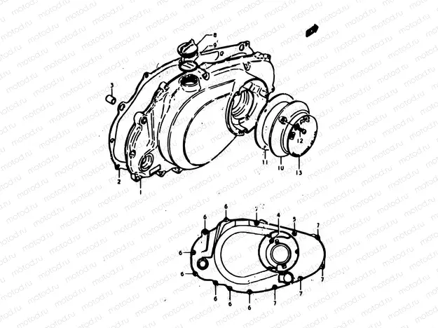 5 - CRANKCASE RH COVER