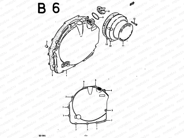 5 - CRANKCASE RH COVER