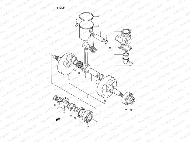 5 - CRANKSHAFT (MODEL K)