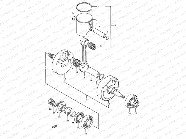 5 - CRANKSHAFT (MODEL K)