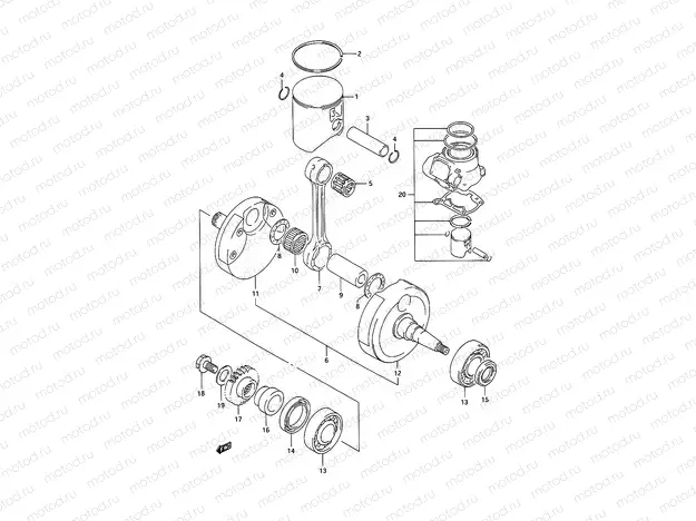 5 - CRANKSHAFT (MODEL P)