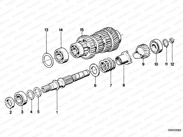5 speed transmission-drive shaft